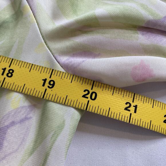 Vintage Kayser Women's Pastels Floral Button Front Robe Est. Size L Fairy Femme - Picture 4 of 10